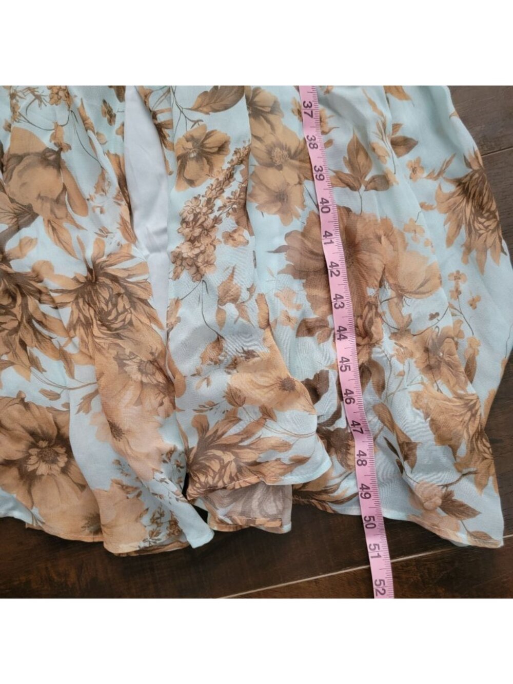 Anthropologie BHLDN Strapless Ruched Chiffon A Line Maxi Dress Garden Womens 8 - Picture 6 of 9